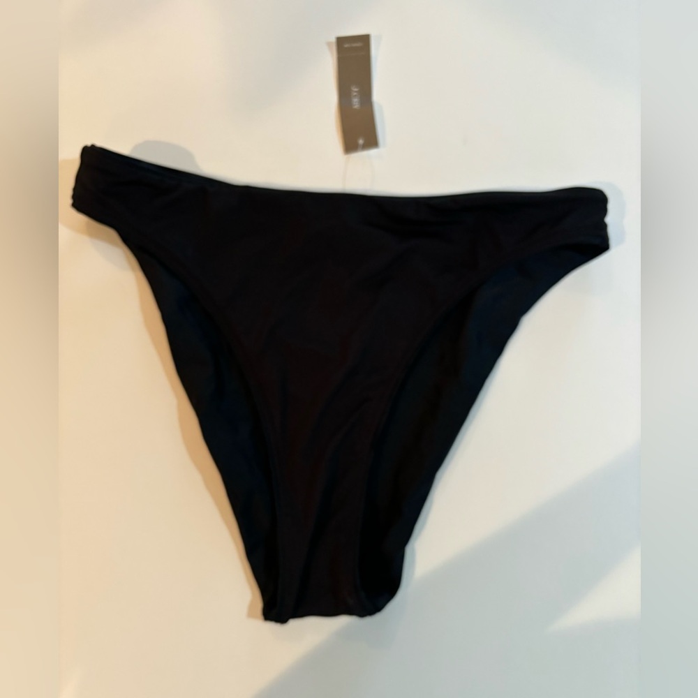 J. CREW Sz Med Black Bikini Bottom NWT